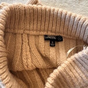 Blank NYC Women's Tan Cowl Neck Sweater